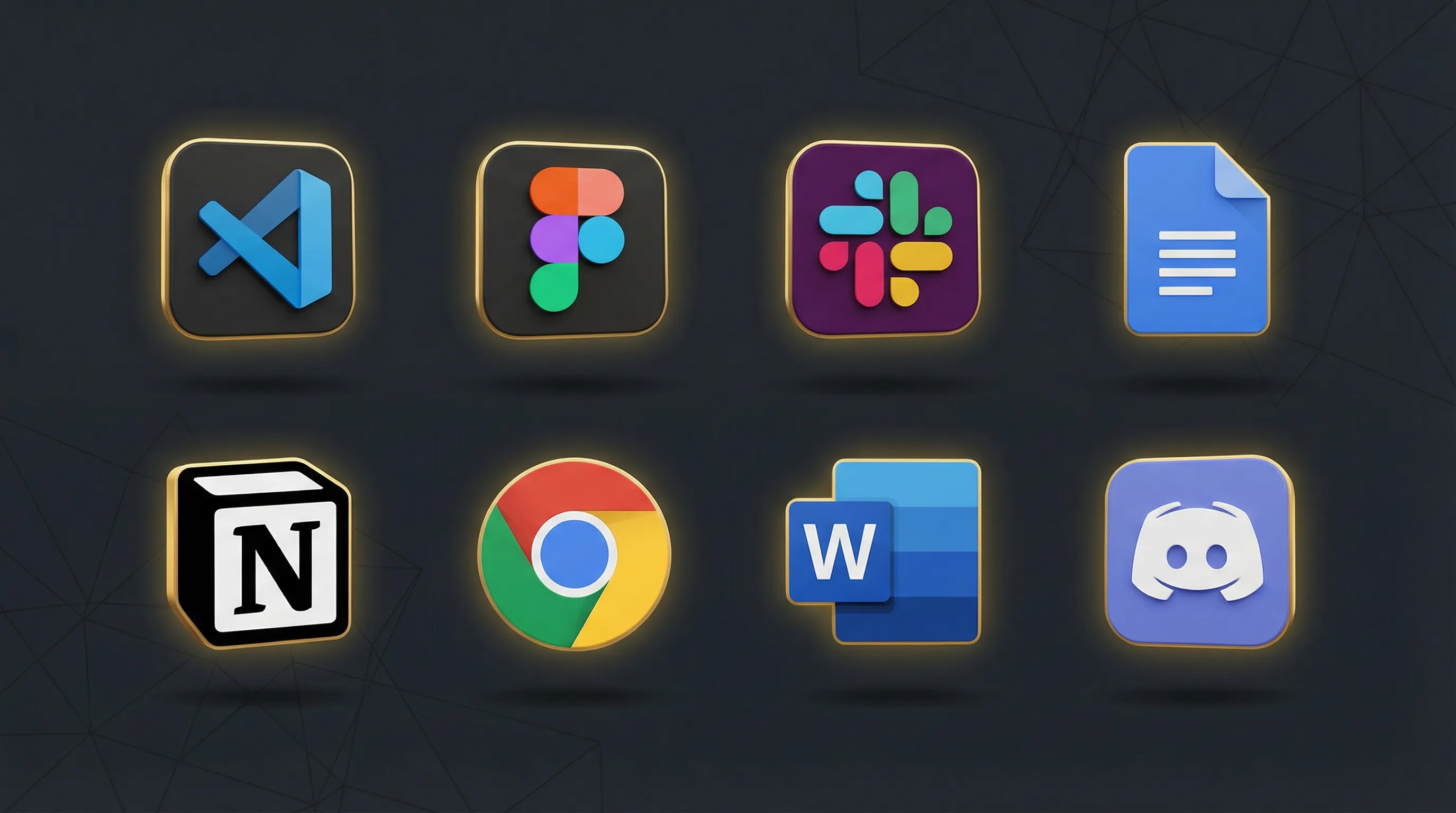 App integrations - VS Code, Figma, Slack, Google Docs, Notion, Chrome, Word, Discord