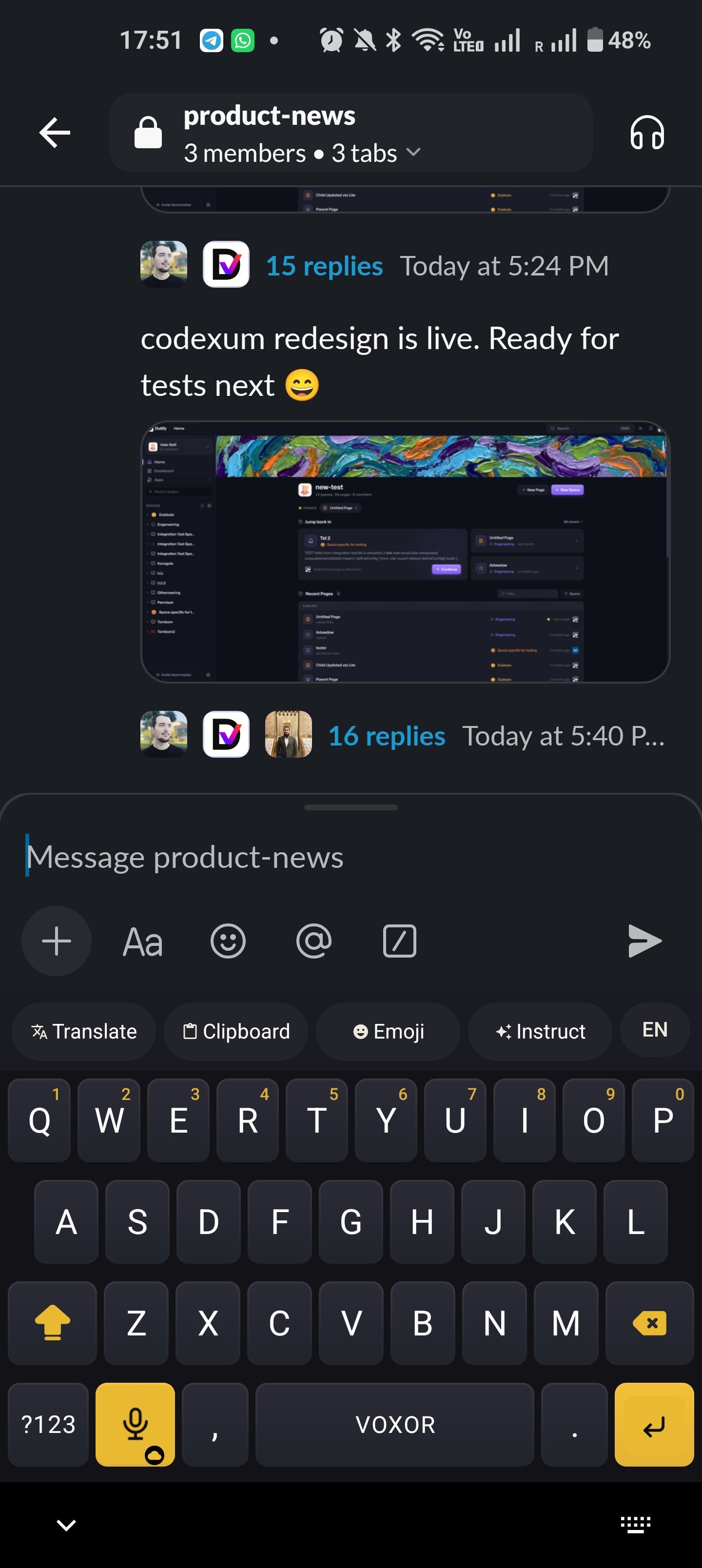 Voxor mobile keyboard: dictate into any app