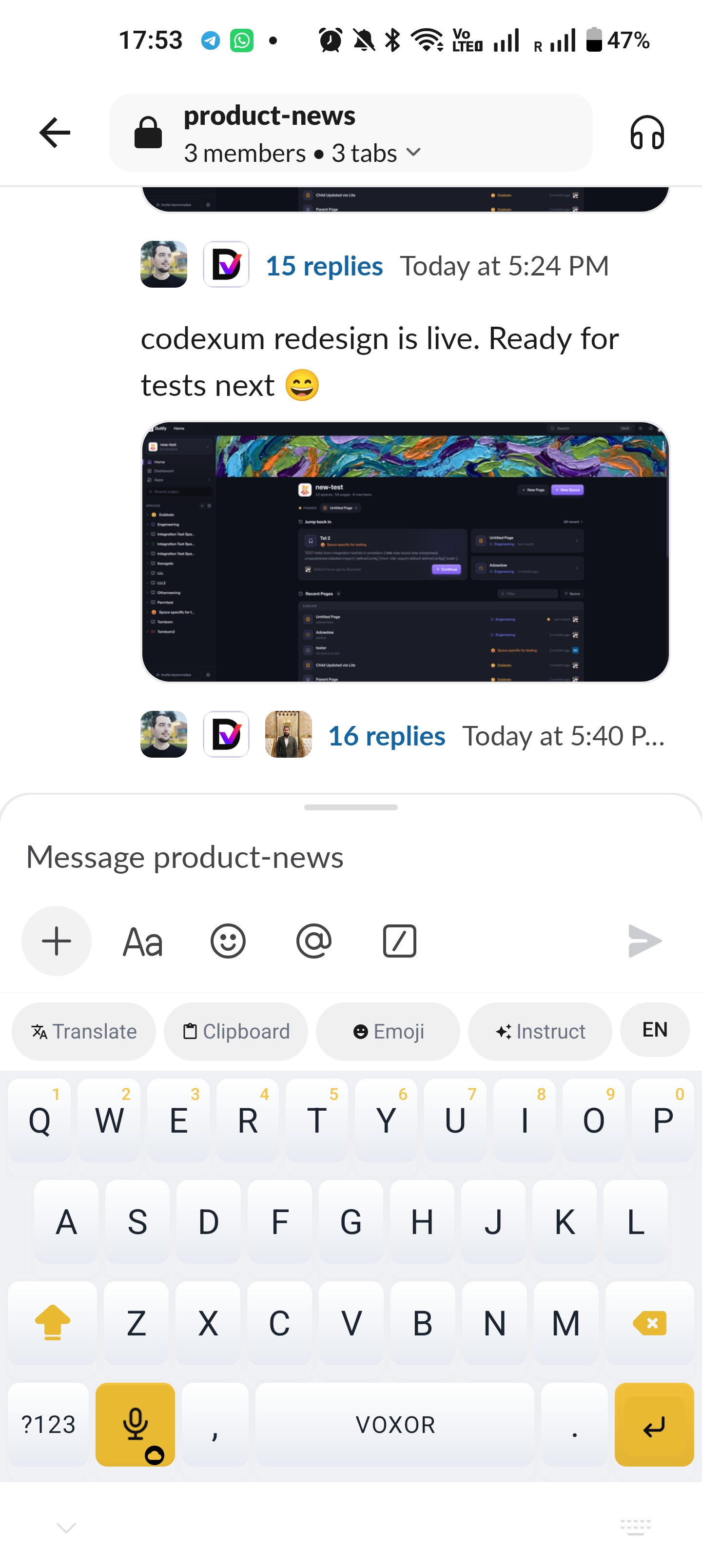 Voxor mobile keyboard: dictate into any app